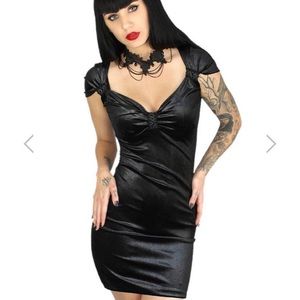 LACE UP VELVET CORSET DRESS